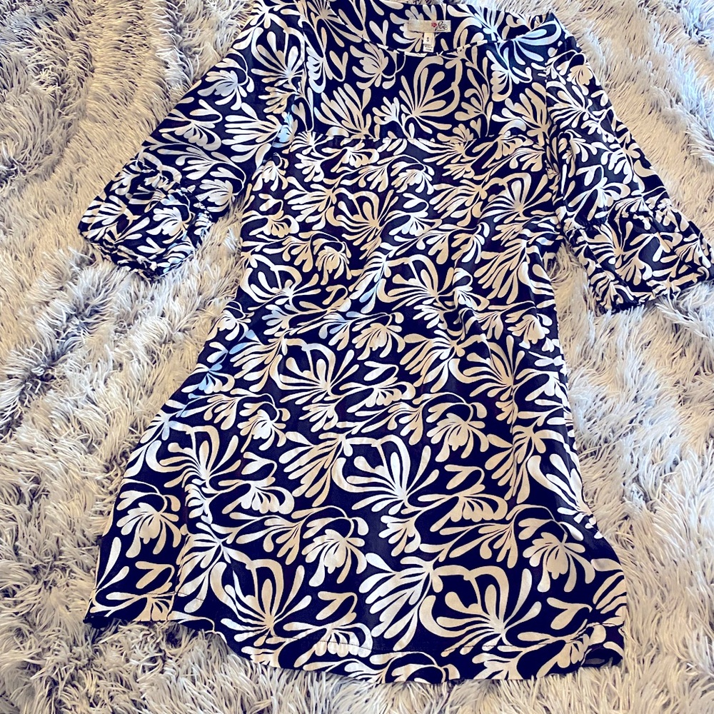 Joie silk black & white dress